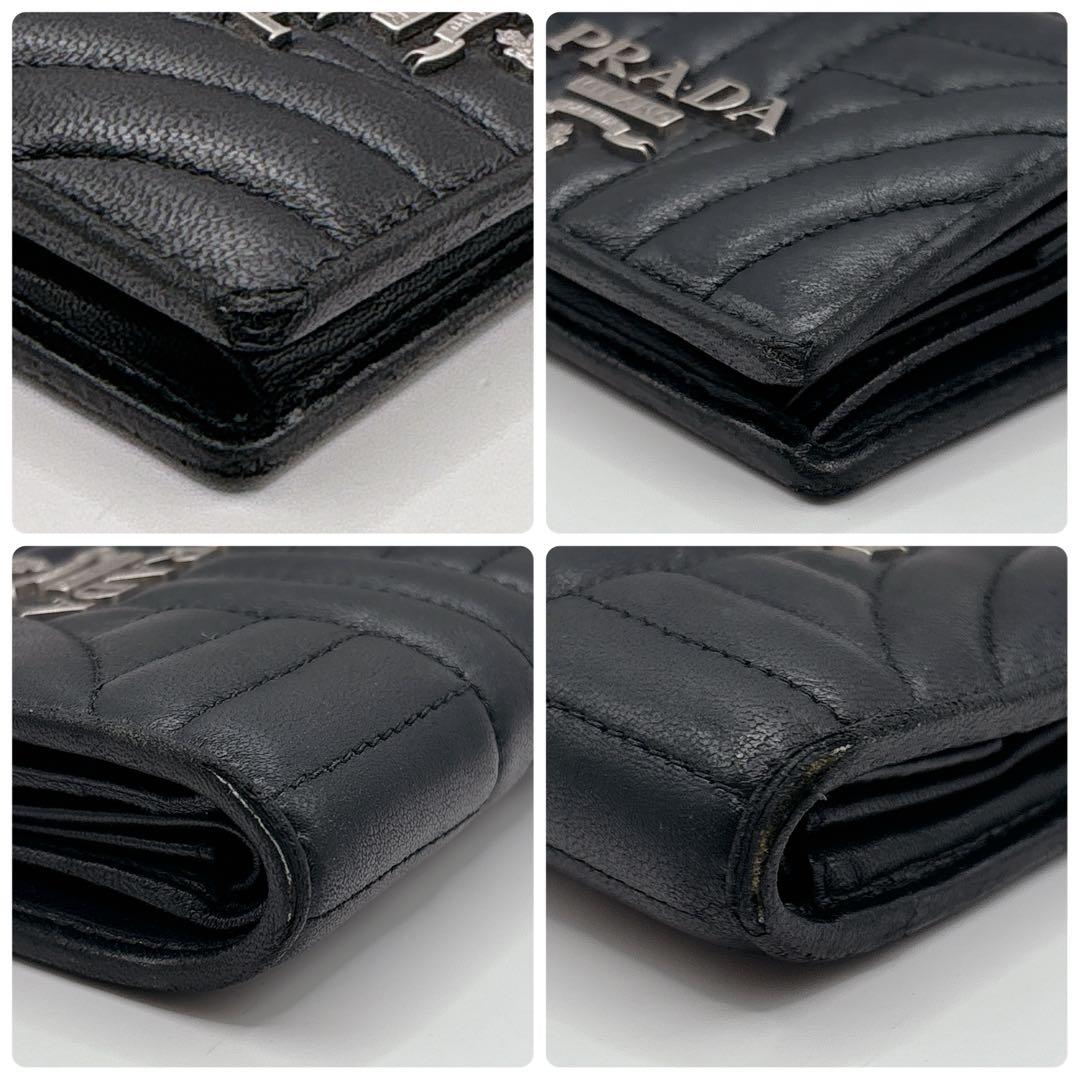 PRADA NAPPA IMPUNTURE二つ折り財布 キルティング