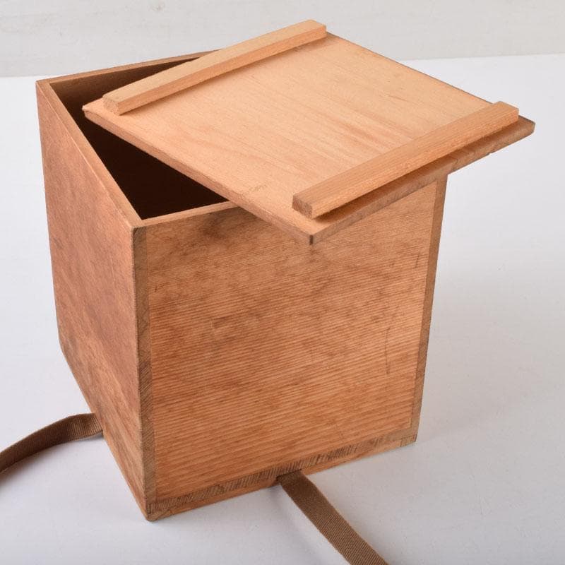 中国 古銅宣徳銅 漢詩山水楼閣文 壁飾 時代箱付 C 9086