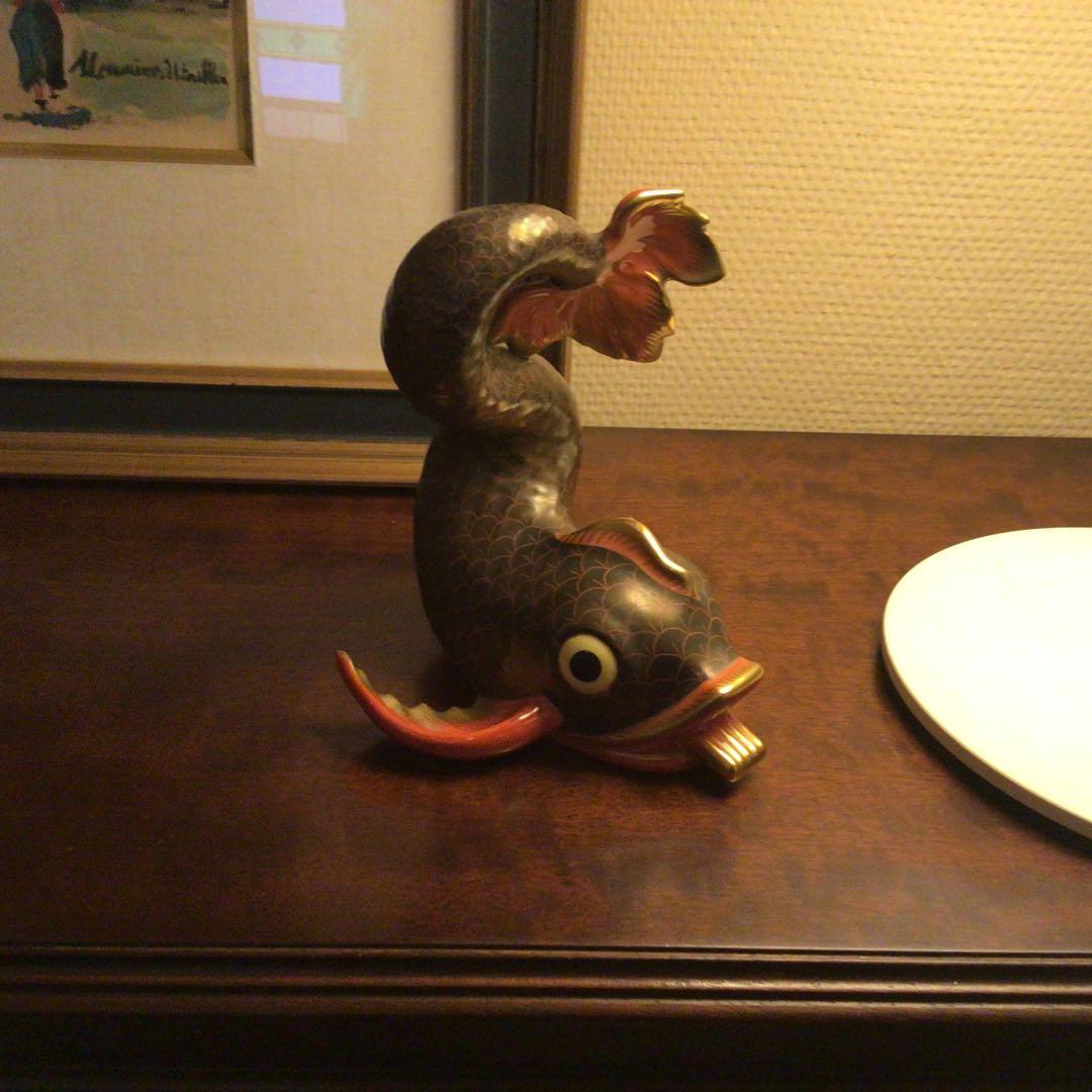 ヴィンテージ　ヘレンド　鯱のオブジェ　希少極美品