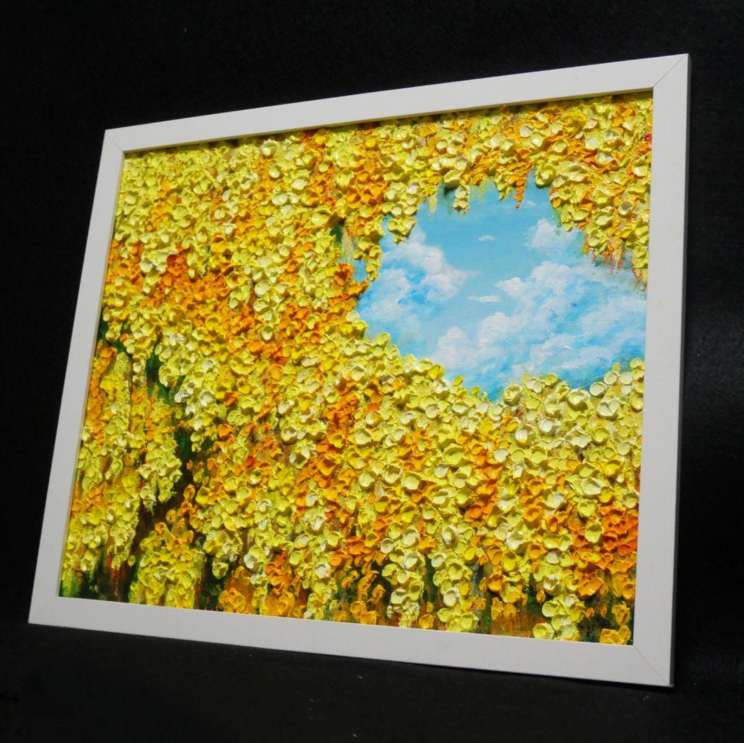 油絵 油彩 油彩画 絵画 絵【ミモザの丘】