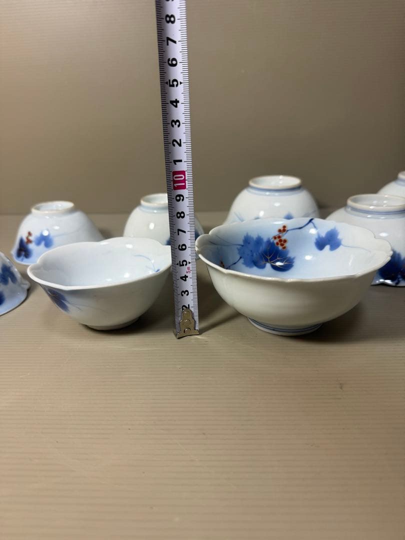 2207 有田焼 芳祥堂特製 葡萄瑠璃 中鉢5客 小鉢5客