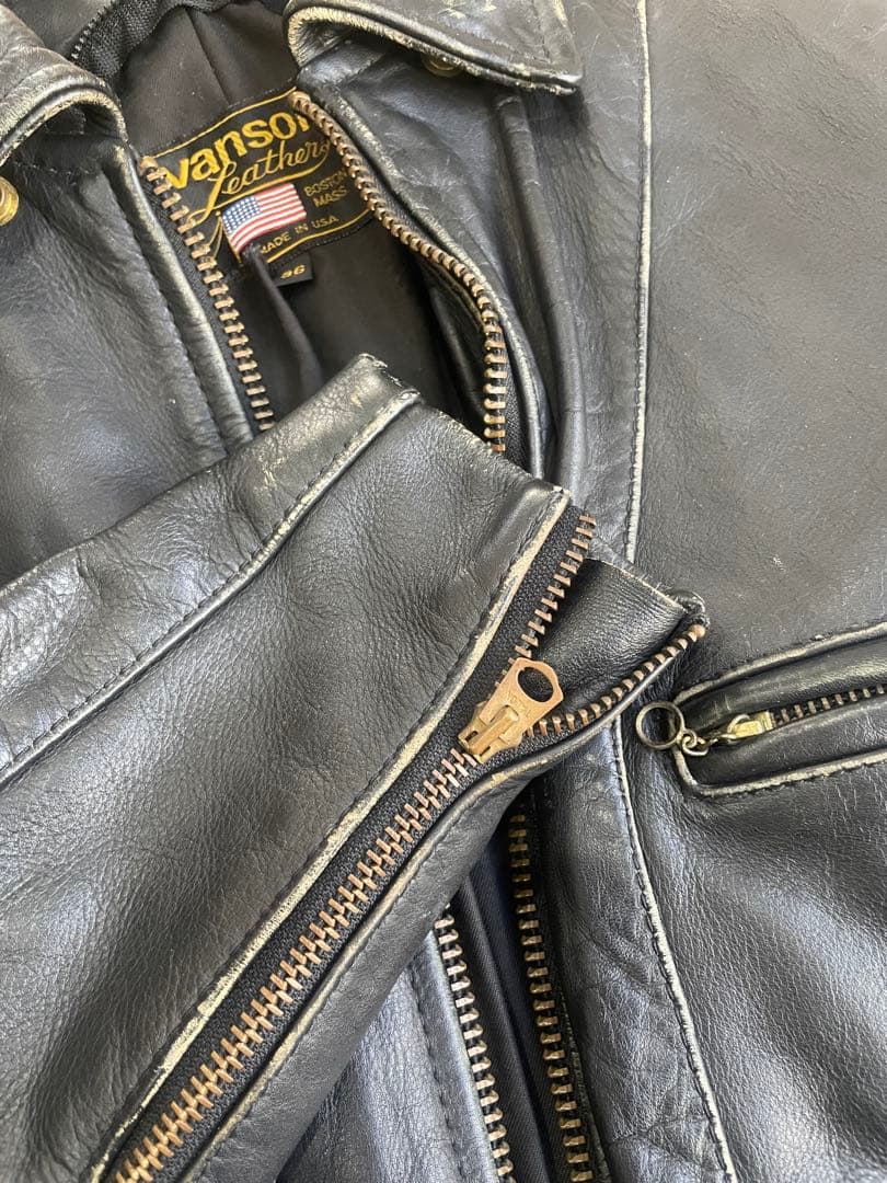 ユンボ様専用 VANSON F 36 ライダース 牛革 本革 オールドold - メルカリ