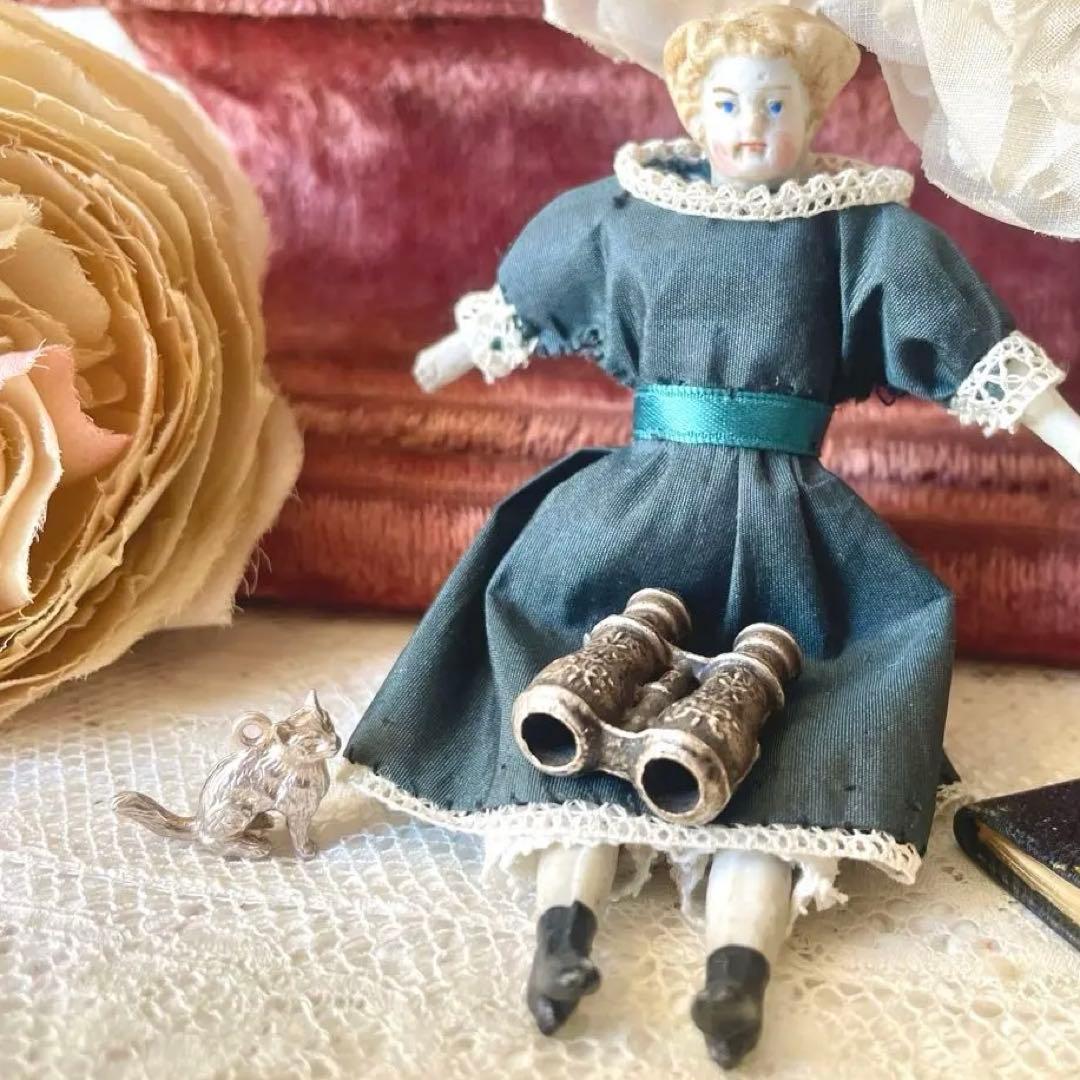 シルバー製猫のチャーム ペンダントトップ イギリスヴィンテージ