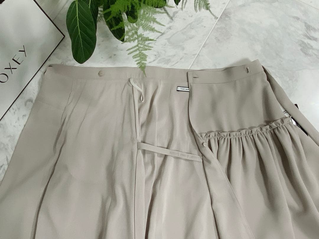 未使用★FOXEY/フォクシーギャザー切り替えスカート 38