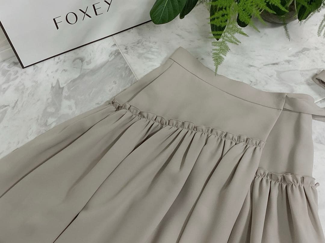 未使用★FOXEY/フォクシーギャザー切り替えスカート 38