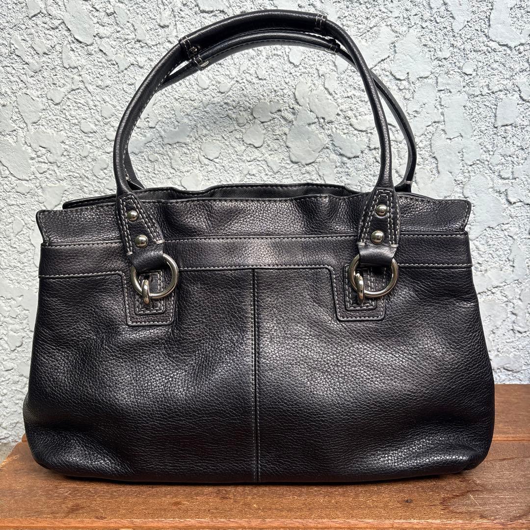 COACH コーチ　レザー　ブラック　ハンド　ショルダーバッグ