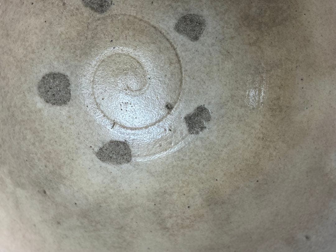 李朝 茶碗 茶道具 骨董 古玩 古美術 時代物 径14.3cm