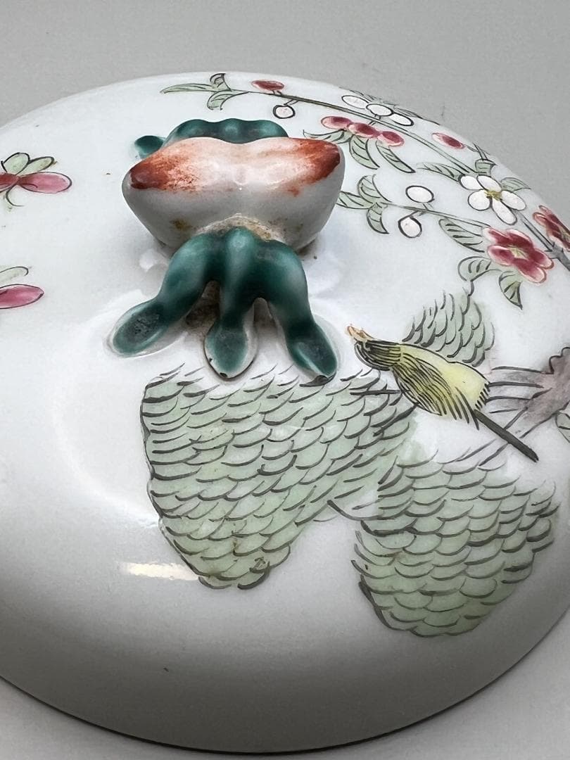 海】粉彩茶壺 花鳥文 時代 骨董品 時代品 中国美術 - メルカリ