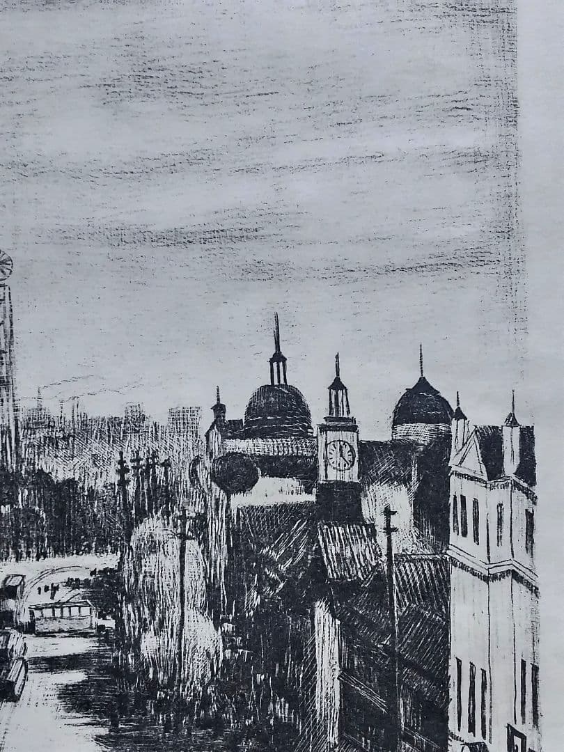 織田一磨 作品 「 東京風景 上野廣小路 」 ( 額なし、刷り本 )の通販は