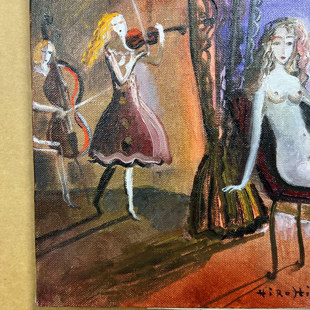 ⭕️油絵 二科会員 織田広比古 画題[月とバラ] F3号 東京銀座 日動画廊