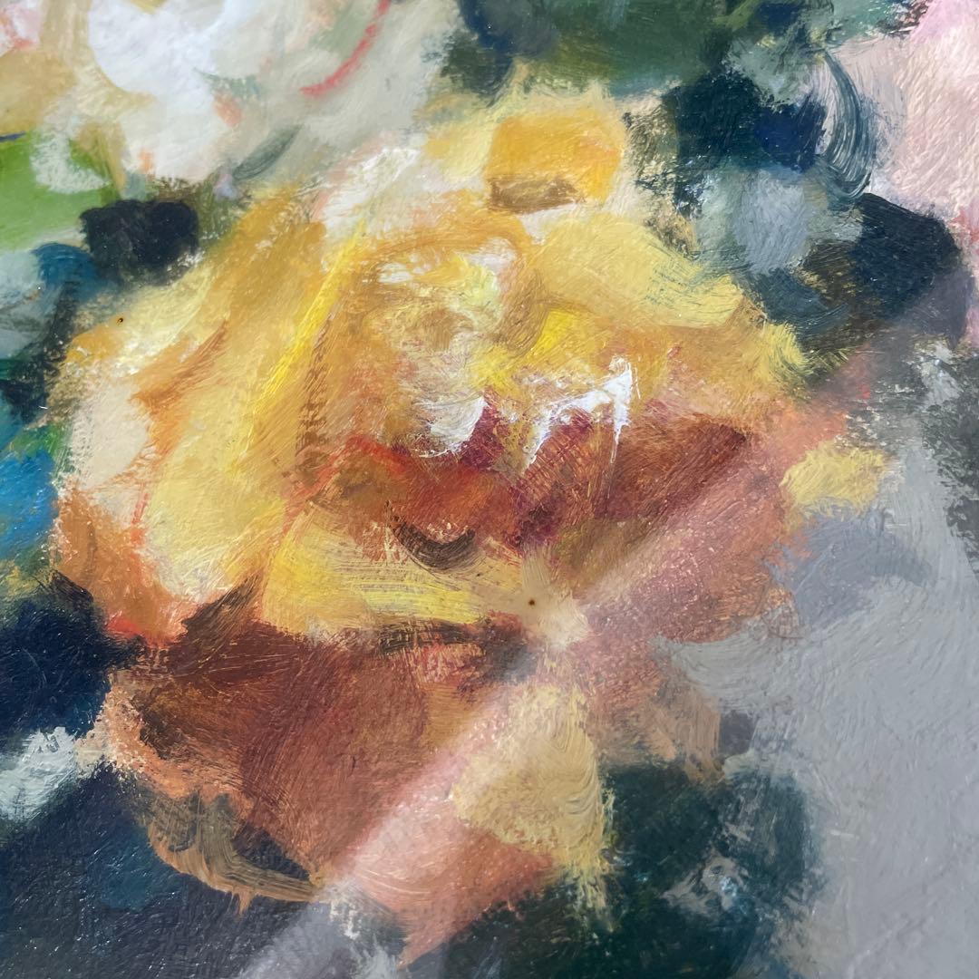 山崎翠祥 薔薇 1981 油絵 絵画