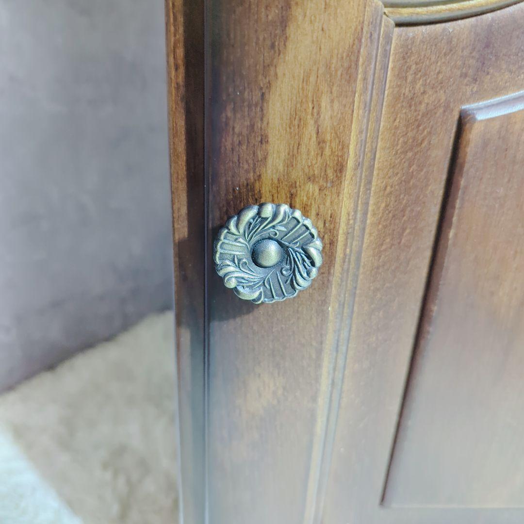 カリモク】コロニアル 電話台 昭和レトロ 飾り棚