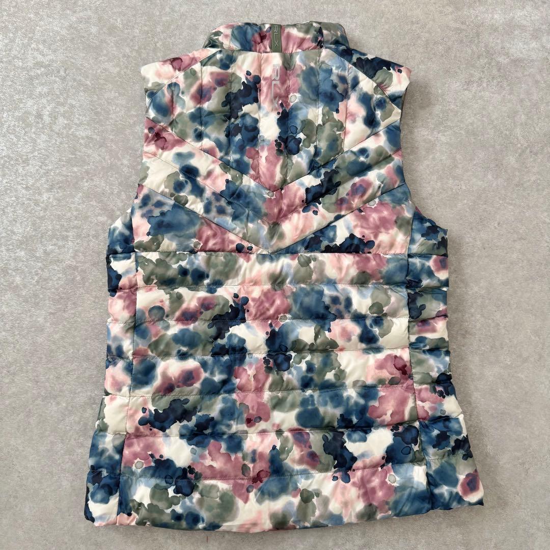 美品 RLX RALPH LAUREN ポロ ゴルフ 中綿ベスト 総柄 水彩