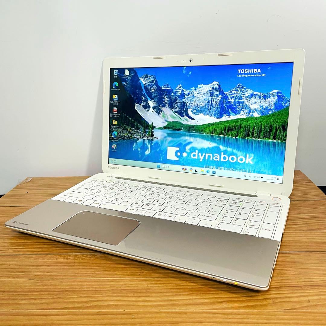 東芝ホワイトSSDノートPC win11オフィス カメラDVD Wi-Fi