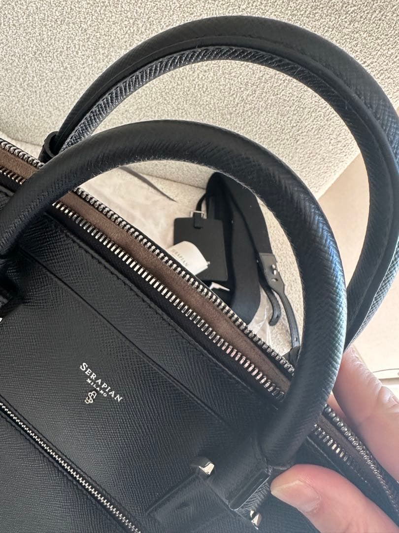 SERAPIAN スリムブリーフケース ブラック