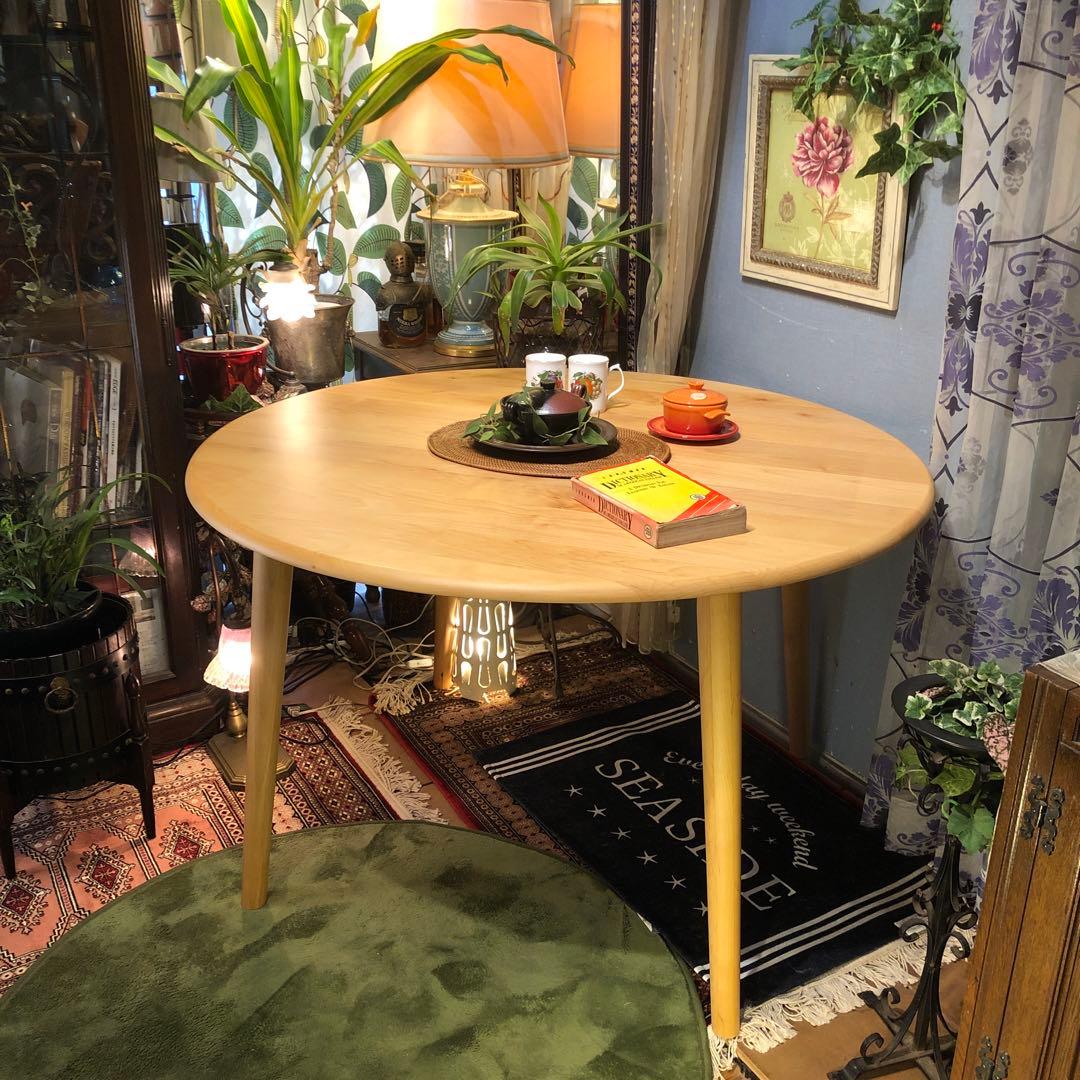 ￼sale 美品　アルダーソリッド　ラウンドテーブル　115 丸テーブル