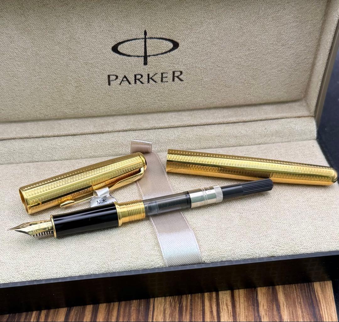 PARKER 万年筆 ソネット ゴールド カスケード 18K M 未使用品