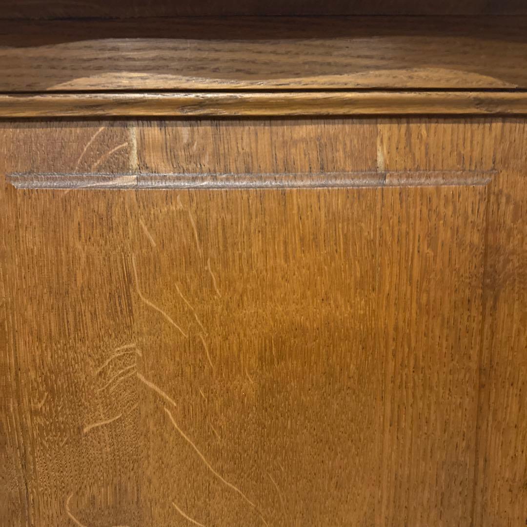 ヴィンテージ 木製サイドテーブル 扉収納付き