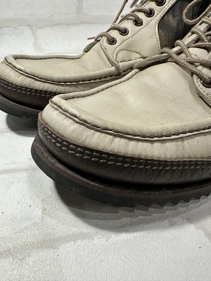 ラッセルモカシン　モカシンブーツ　珍しいリアルツリー生地とのコンビ