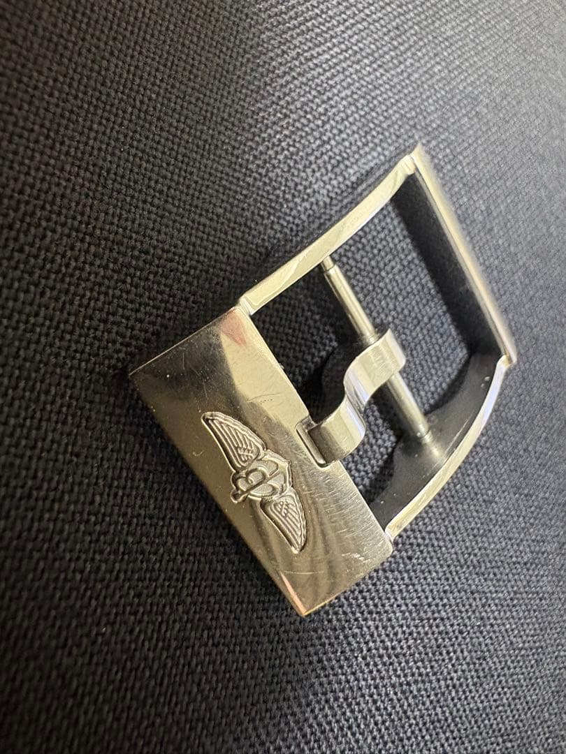 ごま　 ブライトリング純正ステンレスバックル 、ラバーベルトセット