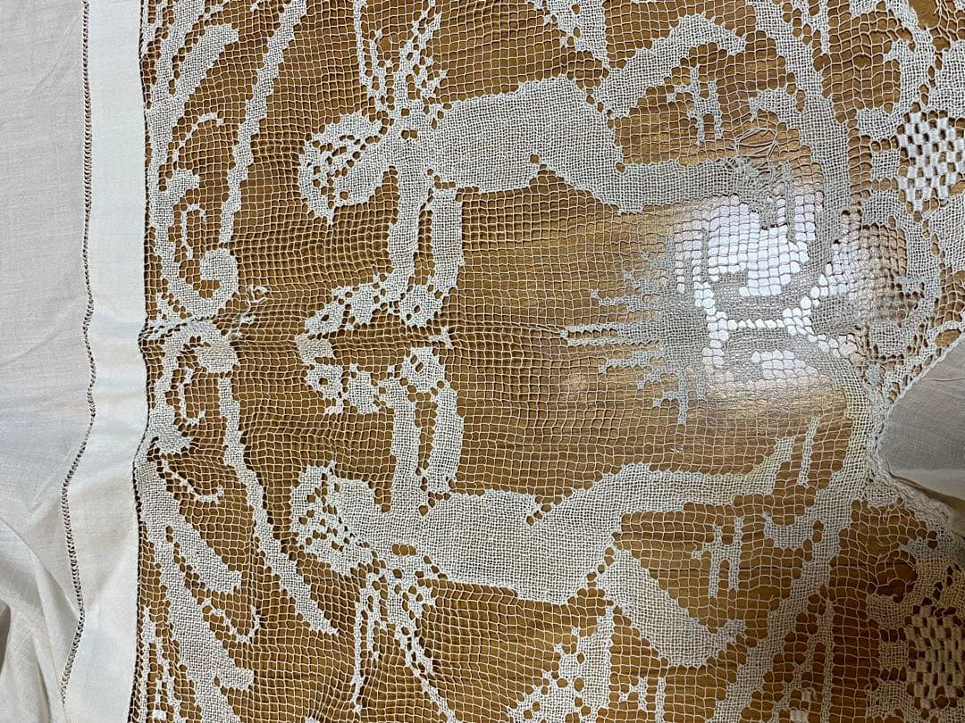 アンティークレース エンジェル フランス カーテン ヴィクトリアン