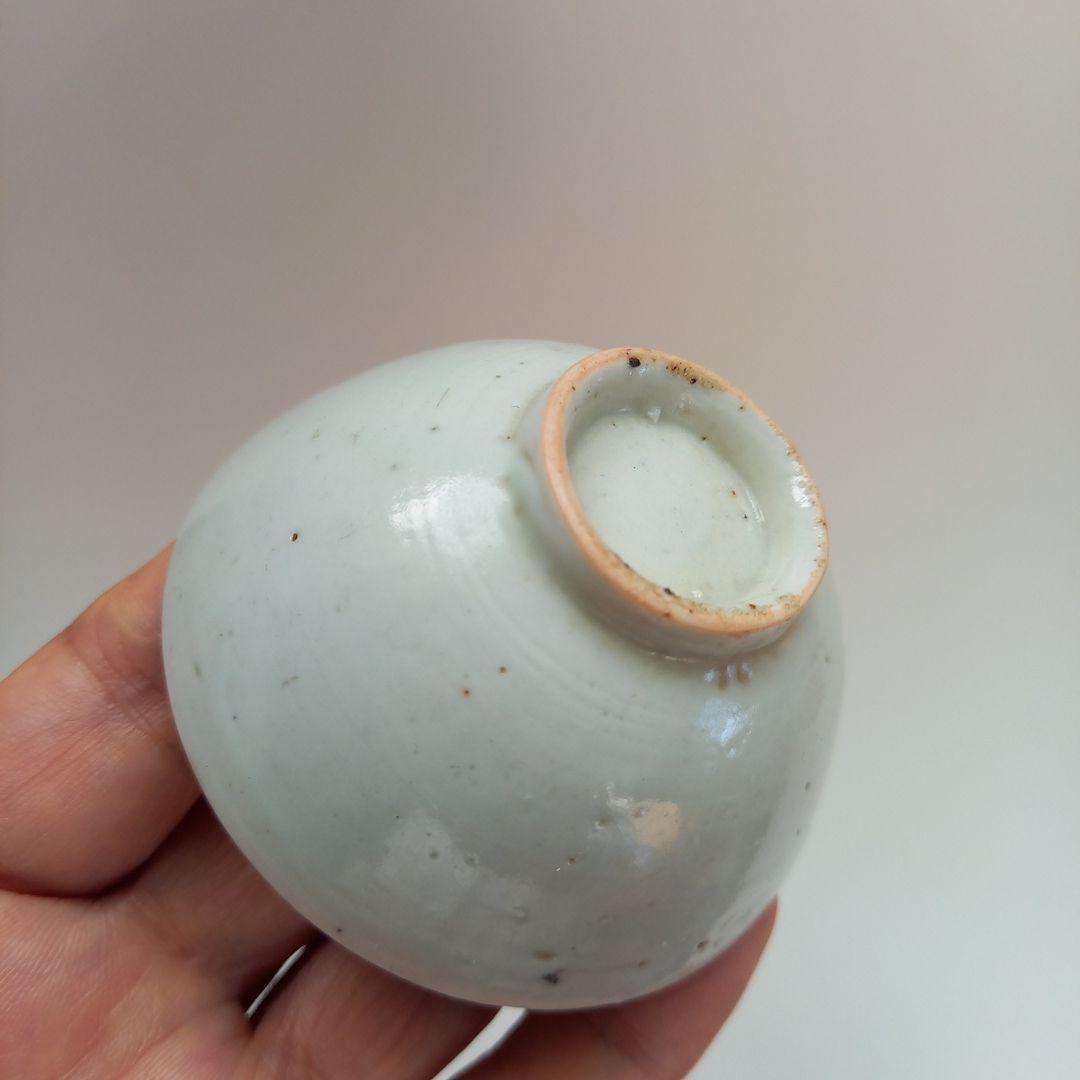 李朝 白磁 盃 猪口 古玩 骨董 アンティーク 古道具