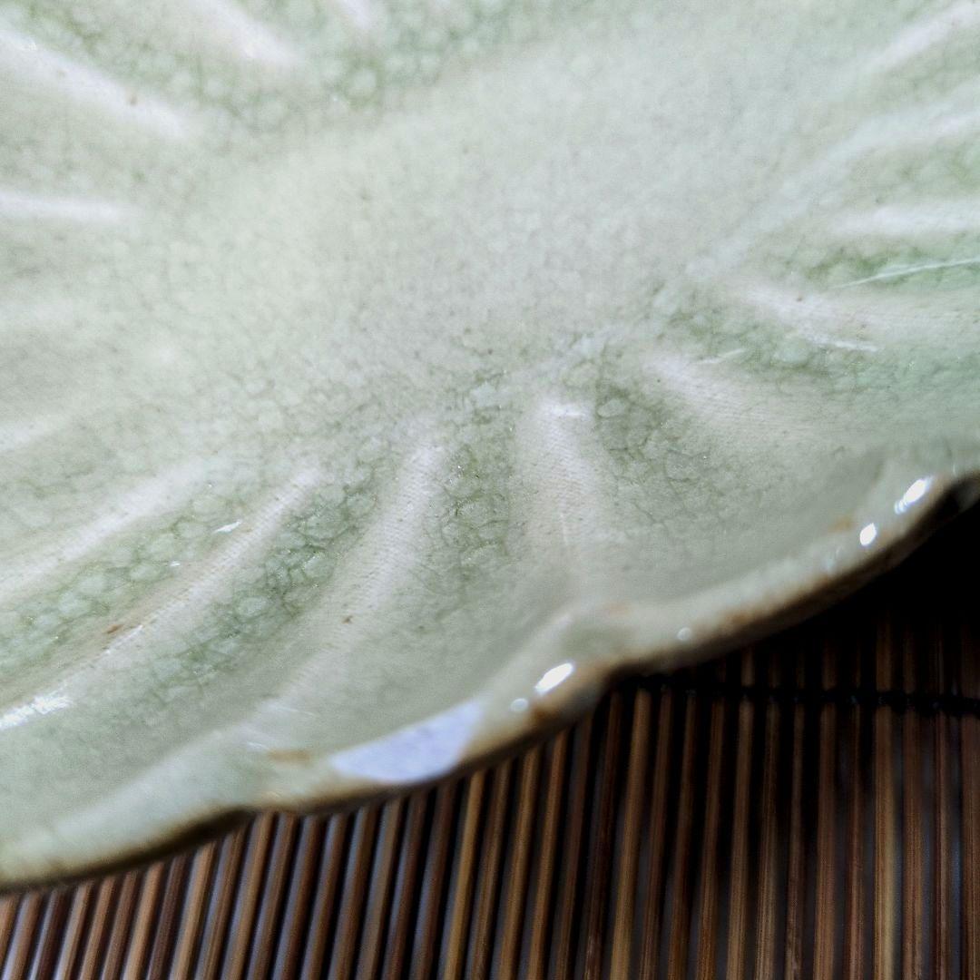 江戸期 尾張徳川家 御用窯 御深井焼 菊割向付皿 五