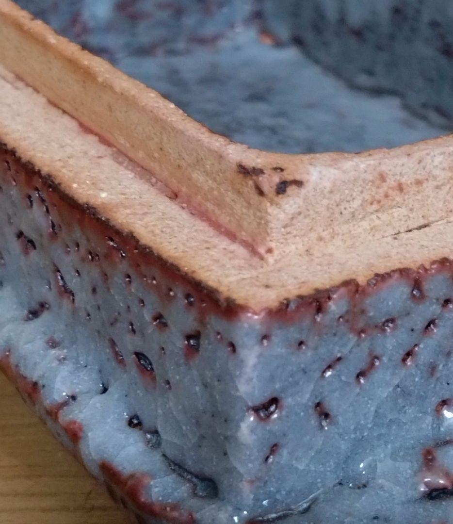 若尾利貞作　鼠志野陶筥　鼠志野陶箱　志野焼　岐阜県重要無形文化財技術保持者