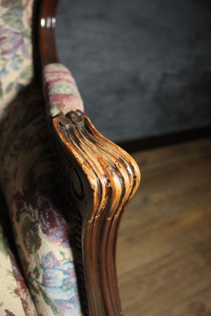 首都圏送無料〜80's アンティーク 花柄 ソファ 2台目 エスハウス