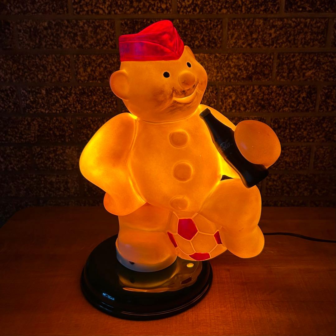 コカコーラ 照明 ディスプレイ ライト サッカー 雪だるま ノベルティ ジャンク