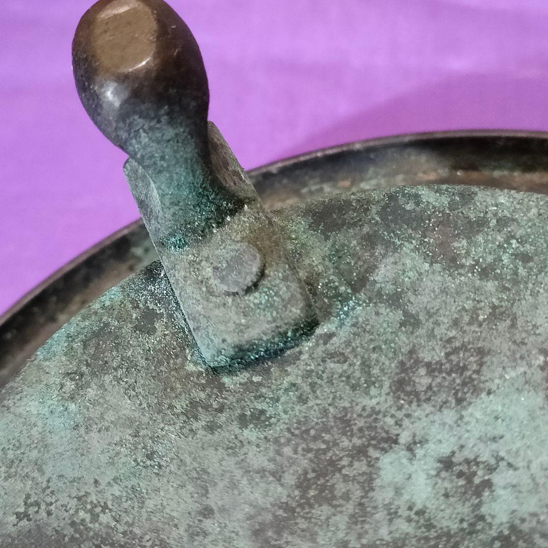 古銅 香炉 3足 中国古玩 明時代 清時代 骨董アンティーク 時代