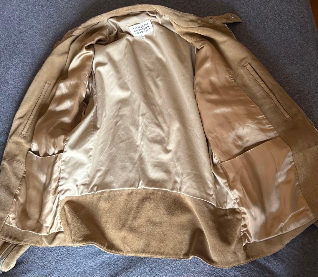 マルジェラ 18AW スエード 48 八の字 ライダースジャケット ビッグ