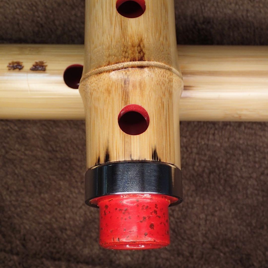 尺八 一尺八寸(約54cm)本体 在銘(香堂) 竹製 収納袋 尺八 一尺八寸(約