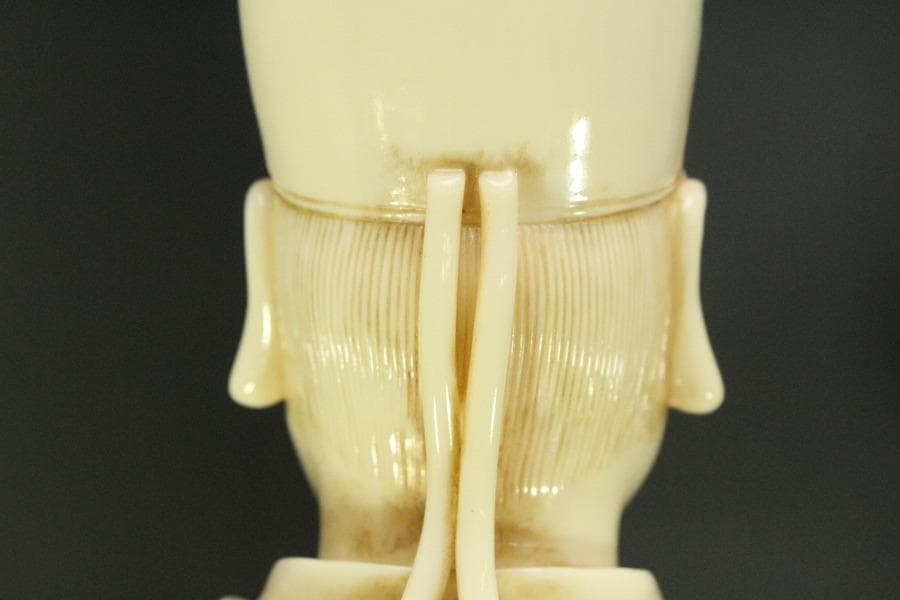 中国美術 白磁 徳化窯 人物 座像 高46cm(RC989)