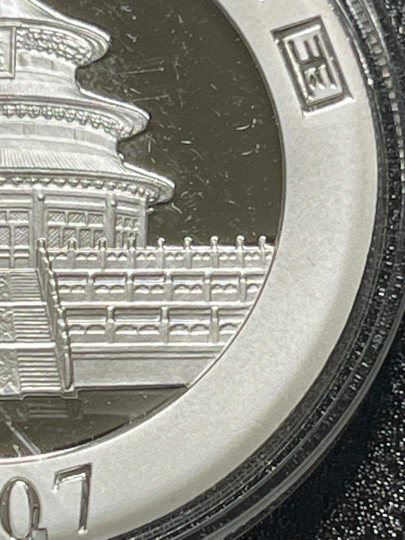 2007 中国 パンダコイン 10 元 1 オンス Ag.999 パンダ 銀貨