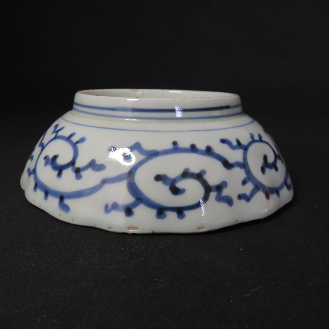 なます皿 5枚 江戸 蛇の目 唐草 松竹梅 窯傷 歪み 蔵出し