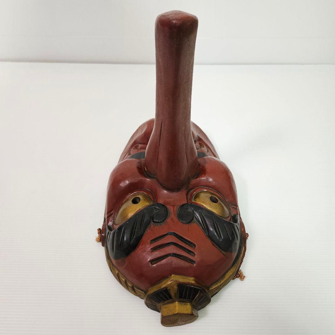 特大 天狗お面 天狗 面 お面 木製 木彫り 古民家 魔除け 縁起物 - メルカリ