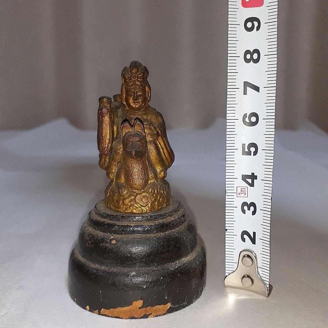 最終値下げ 厨子入 ダキニテン 古銅 仏像 貴重 厨子入 ダキニテン 古銅