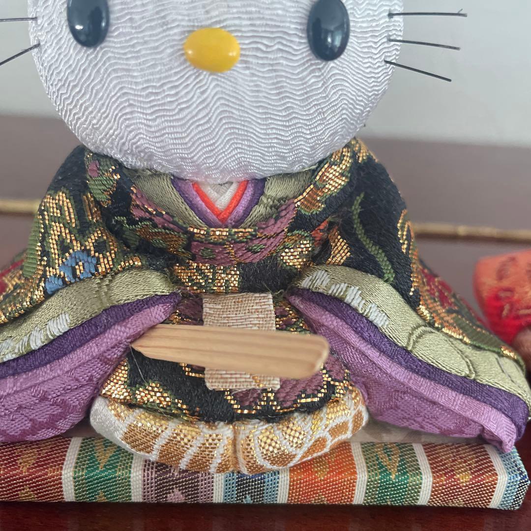 ハローキティ 和風飾り 木目込み雛人形