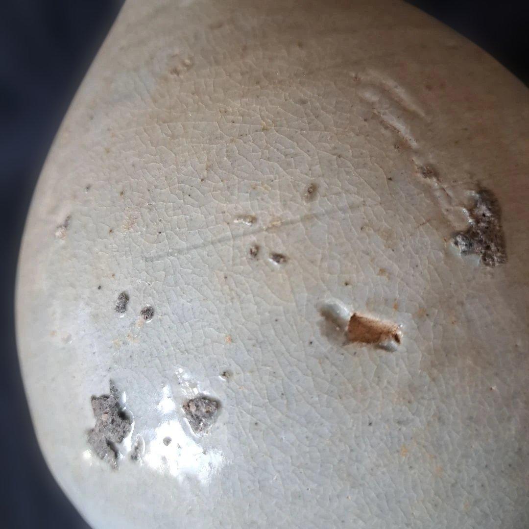 特別出品！ これぞ骨董！」 李朝 白磁徳利 (幅13cm 高さ20cm) 骨董