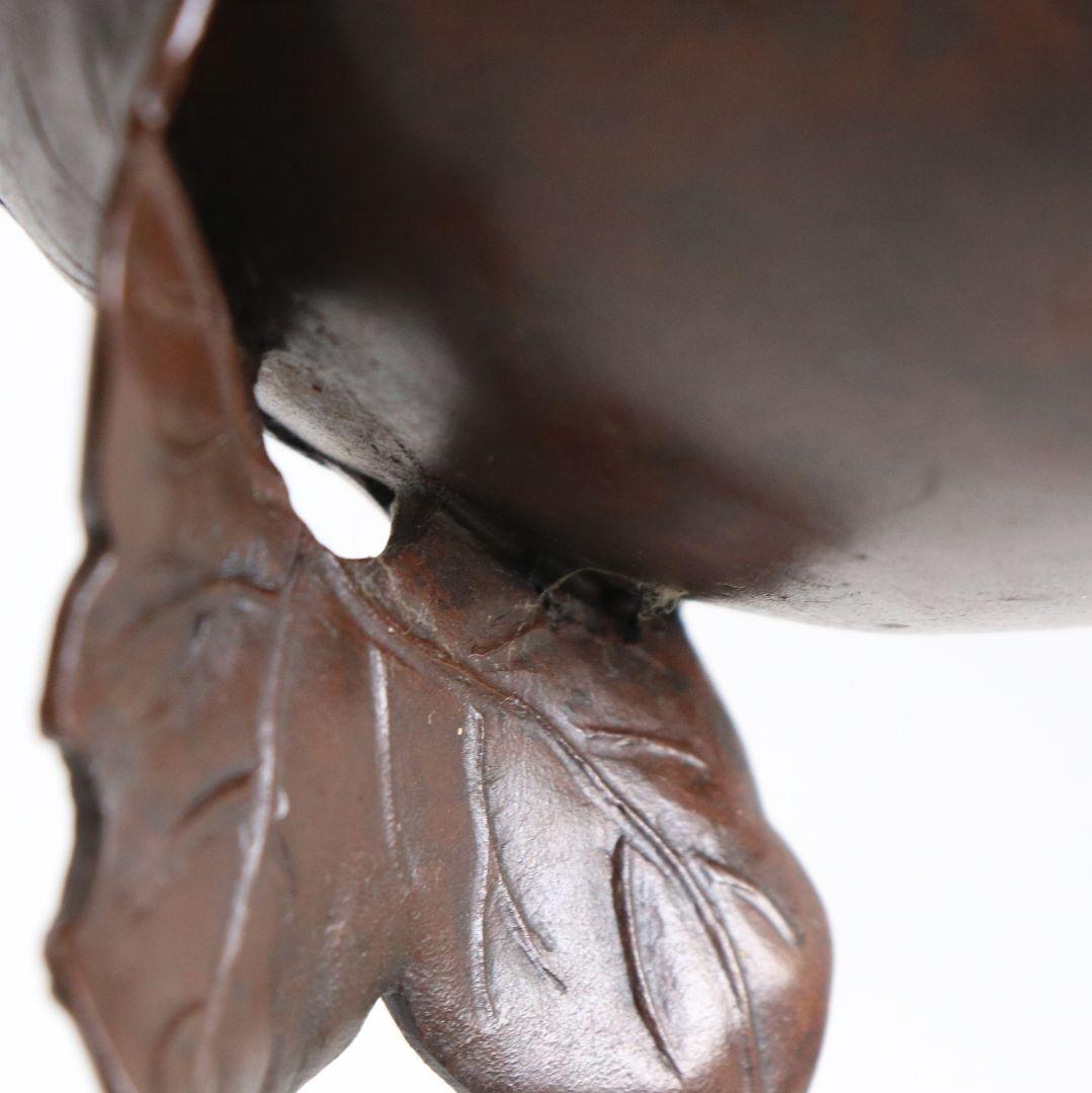 鋳師 金森浄栄作 鋳銅 瓢花入 高岡銅器 共箱 AW827