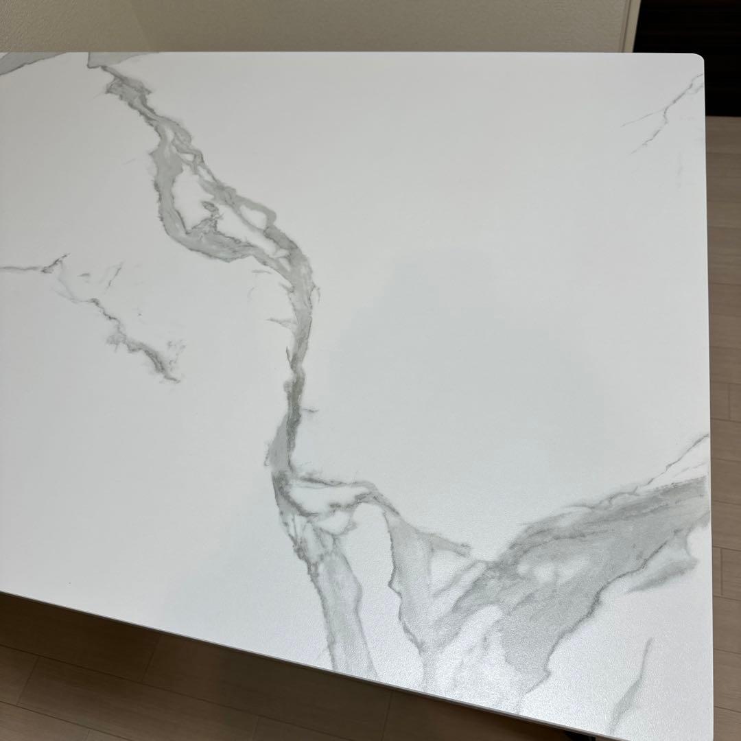 セラミックテーブル　ホワイト　135×85 72