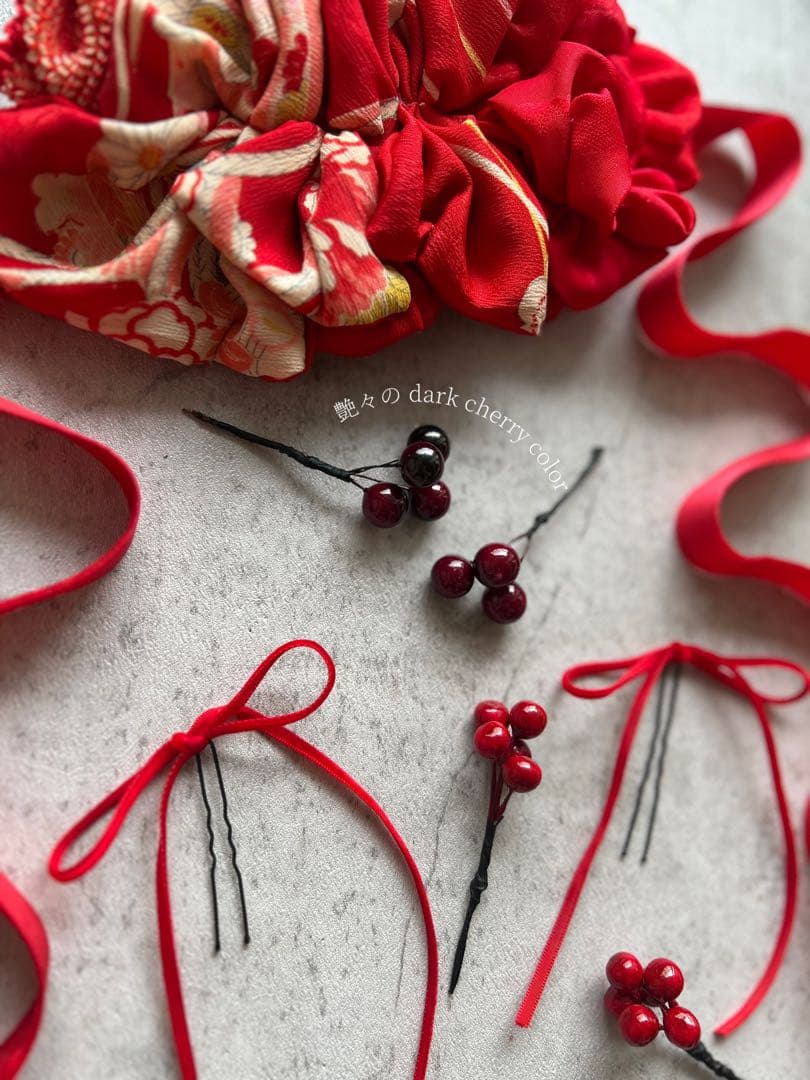 ゆ*う様 七五三　七五三髪飾り　ヘッドドレス　着物髪飾り　リメイク髪飾り　018