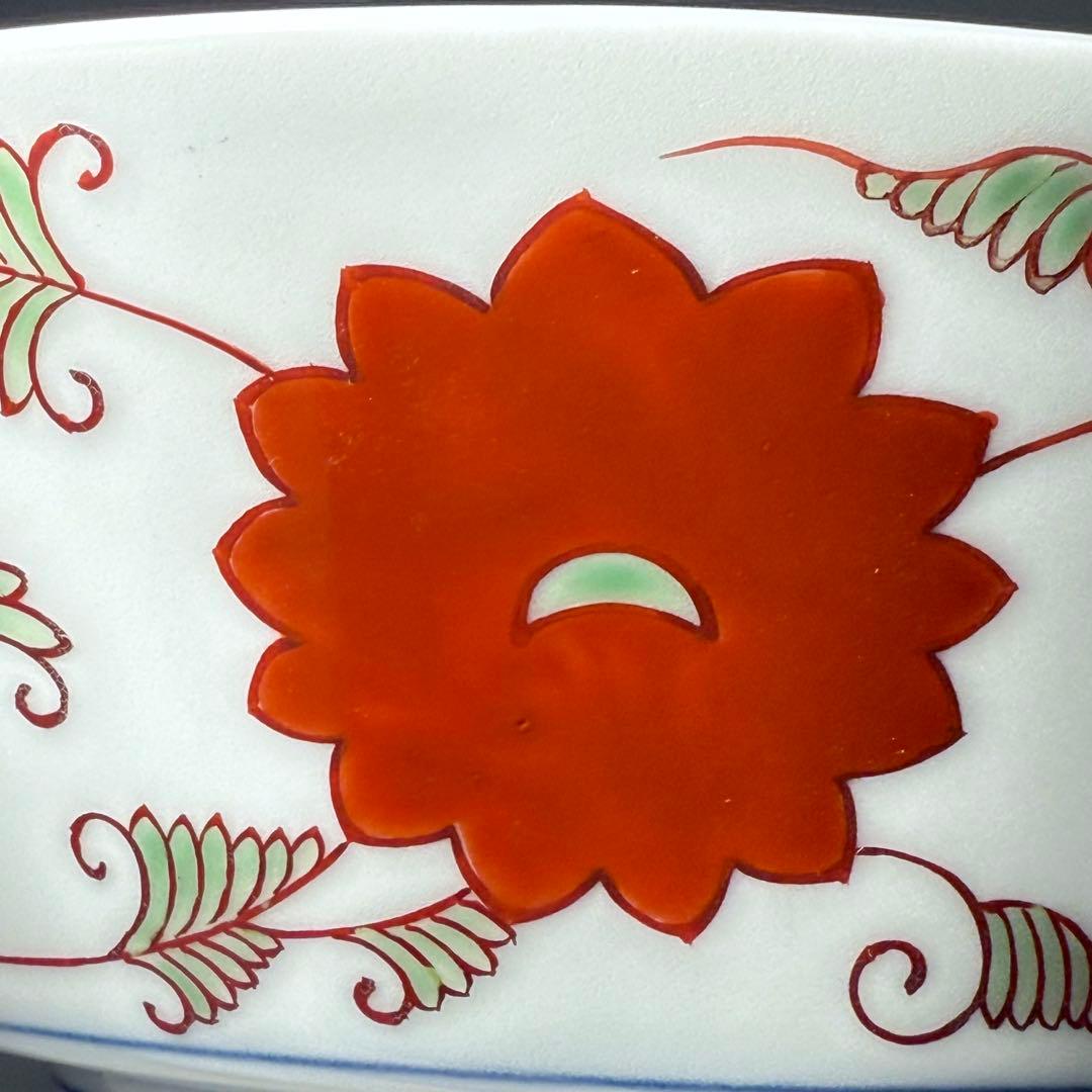 十二代 今右衛門造 錦 赤玉絵菓子器 共箱 栞 約19cm 保管品 - メルカリ