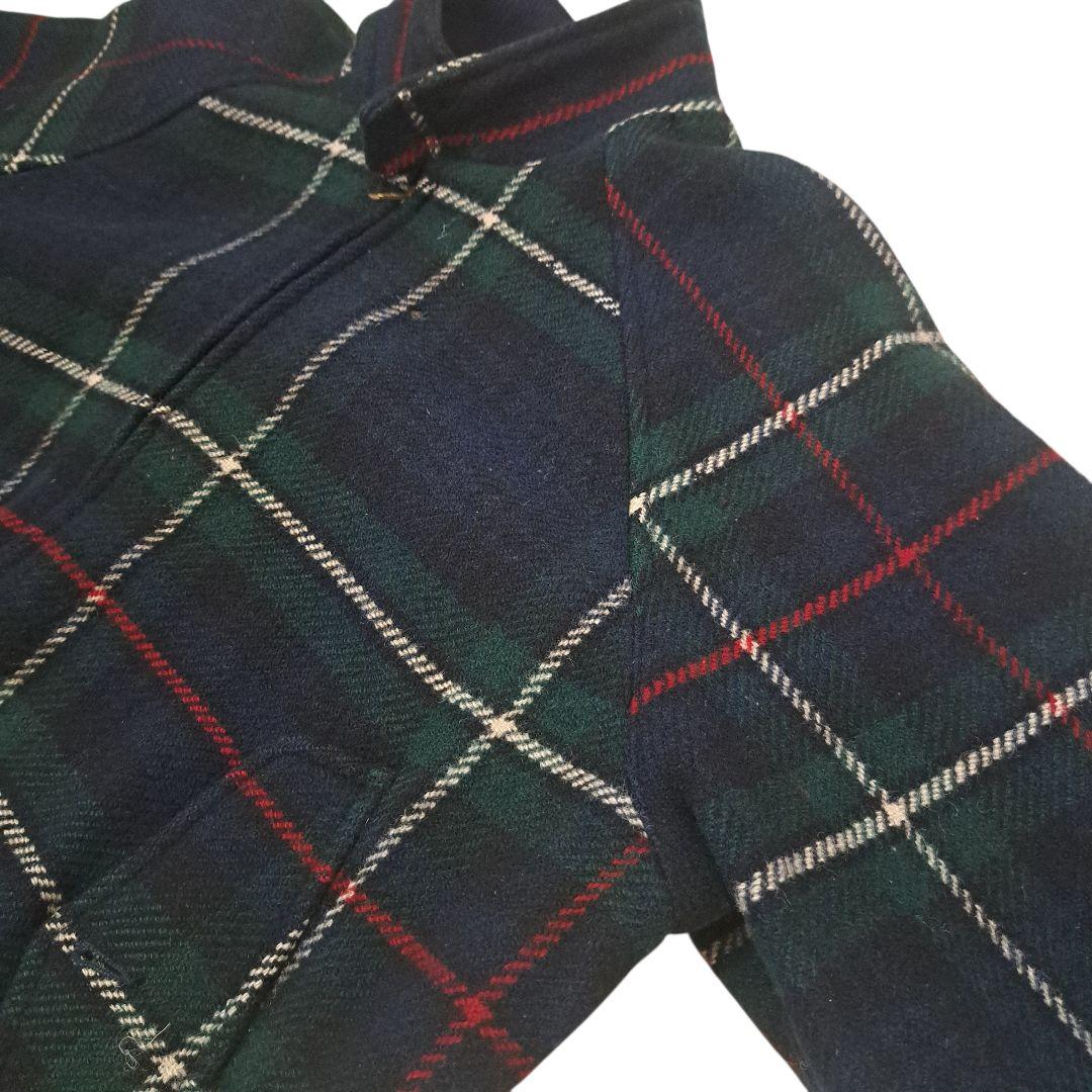 訳あり特価 ポロラルフローレン タータンチェック ウール ハリントン
