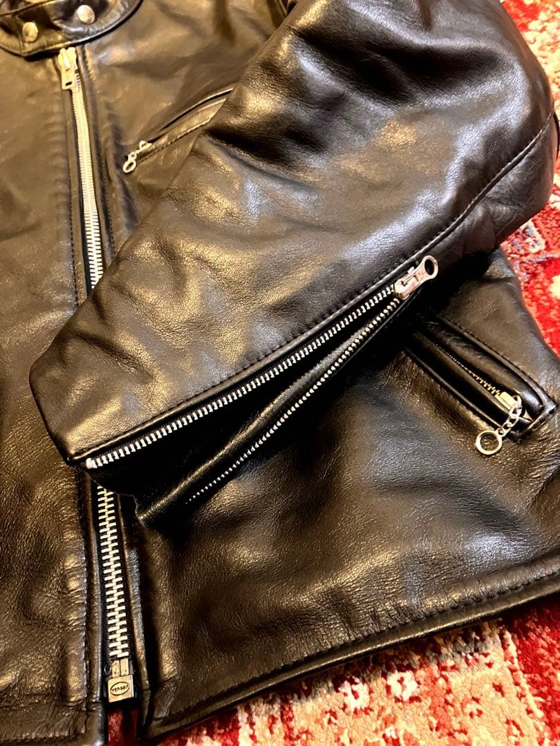 vanson 42 シルバーカスタム レザー シングルライダース キルティング