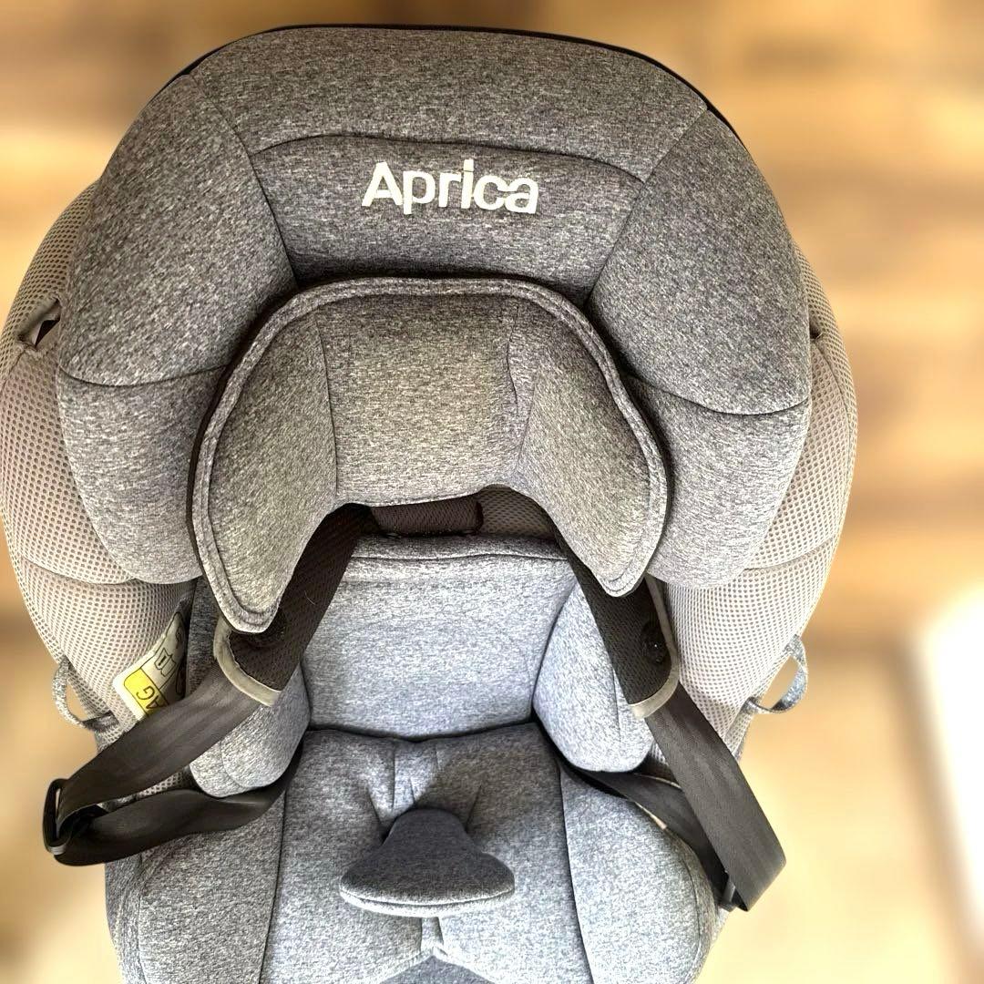 Aprica チャイルドシート グレー ISOFIX クルリラ　新生児