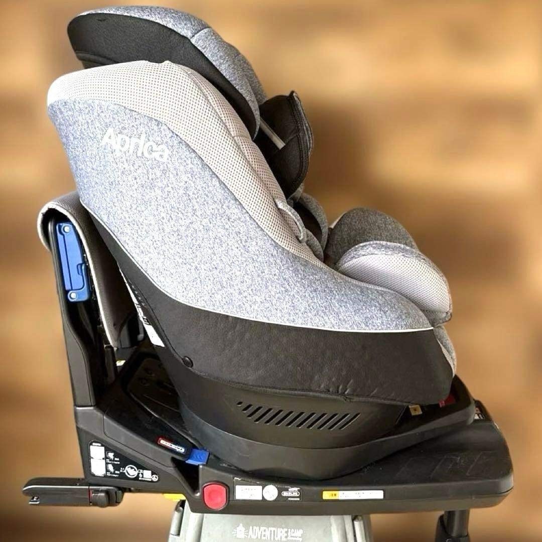 Aprica チャイルドシート グレー ISOFIX クルリラ　新生児