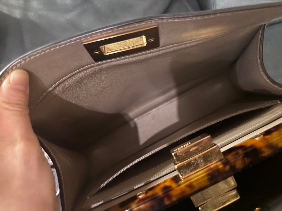 FENDI フェンディ　アイシーユー　ショルダーバック　ハンドバック　ベージュ