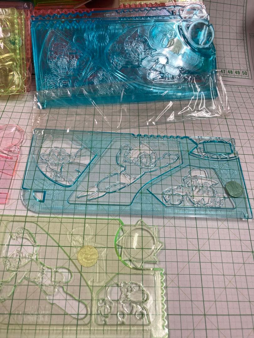 1960年代サンスター文具の虫プロ鉄腕アトム型抜き定規40枚入り珍品セット！珍品